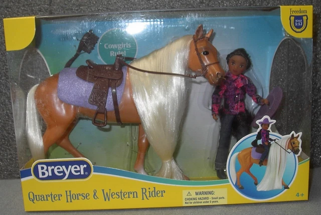Breyer Freedom Quarter Horse & Western Rider "Charm & Gabi" #61146 New 