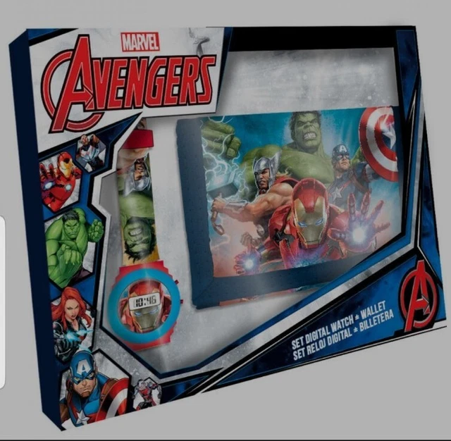 Set Orologio da Polso Digitale + Portafoglio Avengers Marvel Bambino
