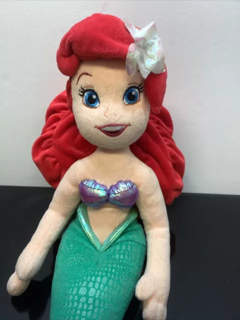 Disney Store The Little Mermaid Plush Doll Large Soft Toy Ariel 15” Collectable 2