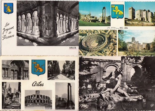 Lot 4 cartes postales anciennes PROVENCE ARLES 9