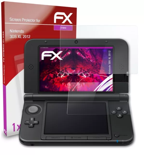 atFoliX Glasfolie für Nintendo 3DS XL 2012 Panzerfolie 9H Schutzpanzer