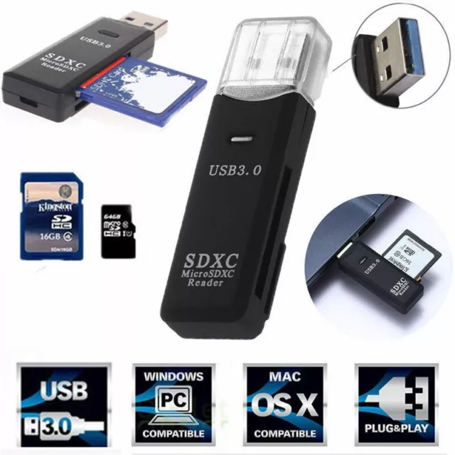 SD Card Reader USB 3.0 High Speed Memory T-FLASH SDXC SDHC MMC Micro SD Mobile