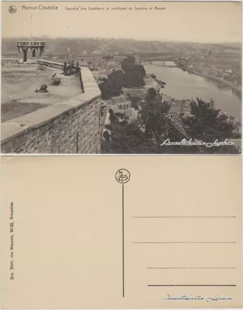 Postkaart Namur Namen Blick von der Citadelle auf die Stadt 1918