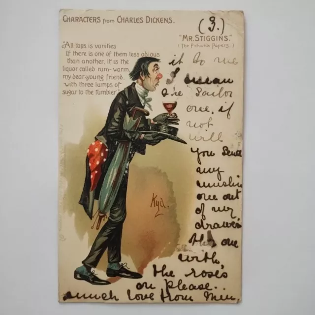 Mr Stiggins - Charles  Dickens Characters - Tuck - Posted 1903 - Postcard