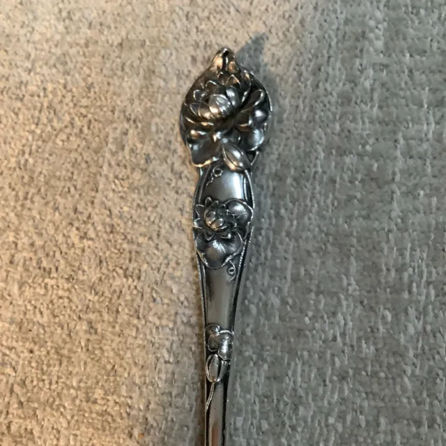 Sterling Silver Spoon, Water Lily Design