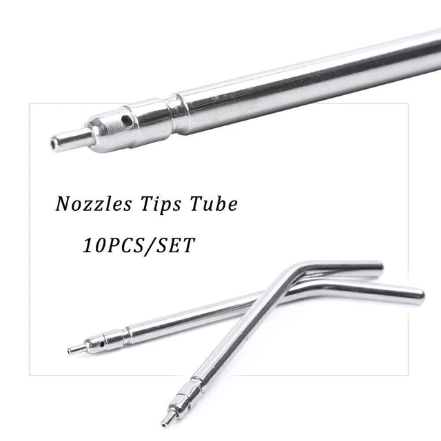 10 Pcs Dental Metal Alloy Spray Nozzles Tips Fit 3 Way Air Water Syringe