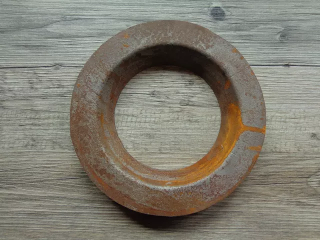 Vintage Cast Iron Collar Ring Industrial Rusty Salvage Repurpose Steampunk