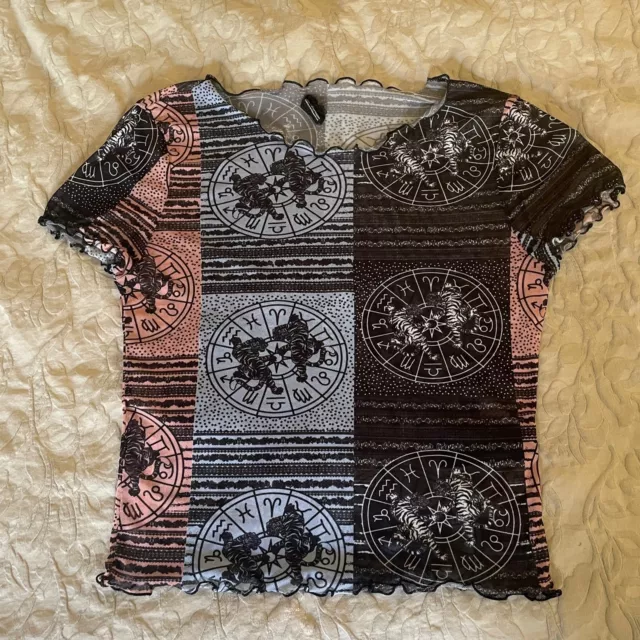 Mesh Zodiac Astrology Shirt Urban Outfitters