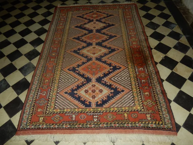 ANCIEN TAPIS d'ORIENT BOUKHARA ou AFGHAN fait main