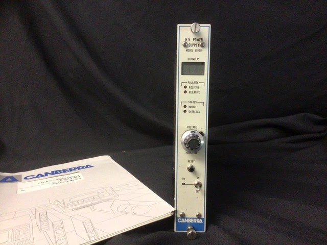 CANBERRA 3102D 0-2 kV H.V. POWER SUPPLY WITH ORIGINAL MANUAL