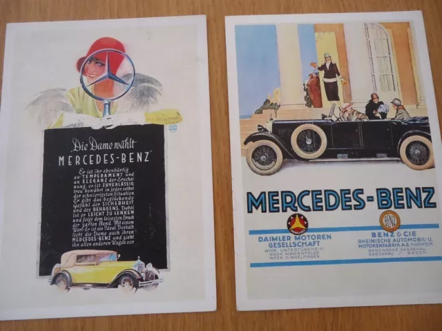 A Encadrer Lot 2 Carte Postale Vintage 15X10 P.a.r.c Archiv Mercedes-Benz