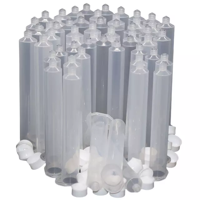 60pcs 55ml Glue Dispensing Syringes Barrel 55cc Industrial Syringes Tube Set