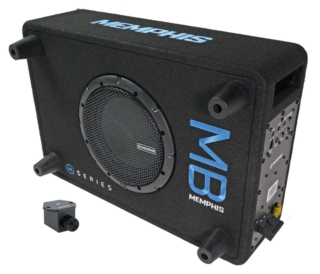 Memphis Audio MBE8SP 8" 300w Powered Loaded Car Subwoofer in Sub Box Enclosure
