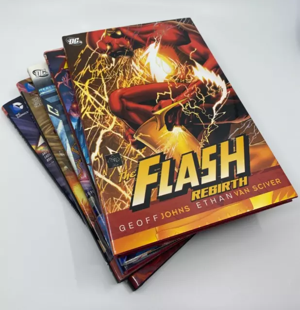 Flash DC Comics Lot of 5 Hardcovers Rebirth New 52 Johns Kubert Manapul