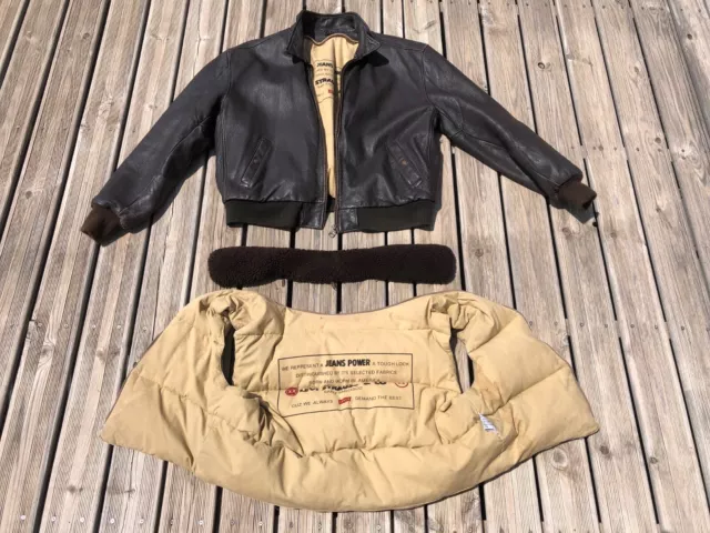 RARE VINTAGE LEVI'S Aviator Leather Jacket - Size Xxl $217.15 - PicClick