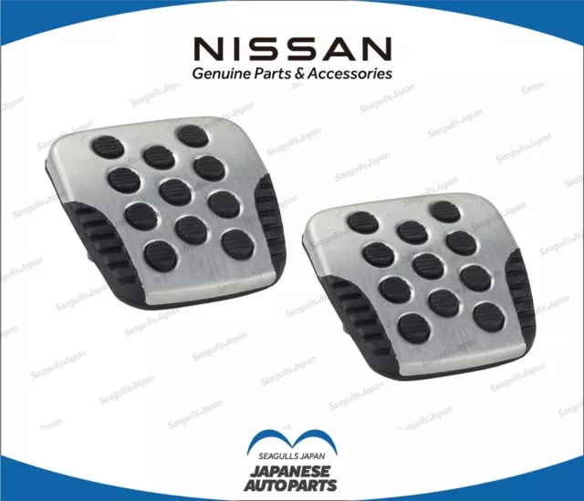 Genuine Nissan Aluminum Clutch & Brake Pedal Pad Cover 46531-ab000 x2