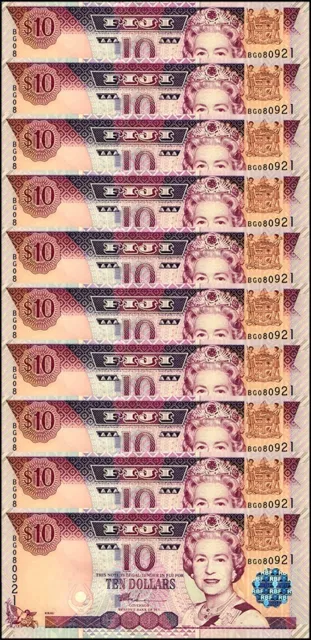 Fiji 10 Dollars, 2002 ND, P-106, UNC X 10 PCS