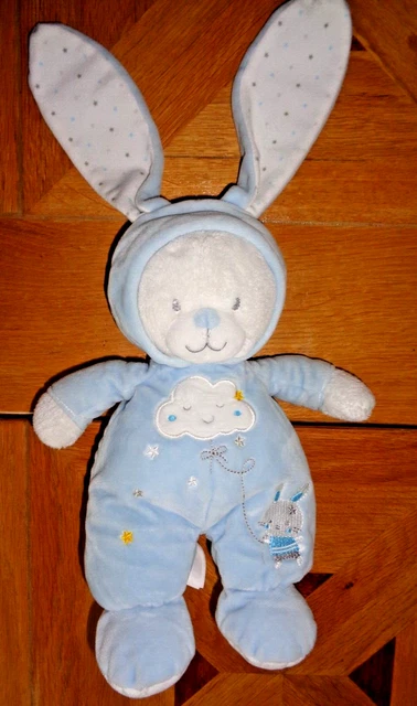 Pb/ Peluche Doudou Ours Lapin Max & Sax Bleu Nuage Etoile 25 Cm Kom 9