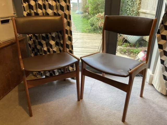 Pair Of Dyrlund Dining Chairs DANISH MiD CENTURY MODERN