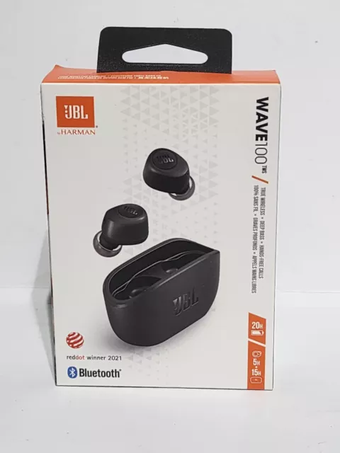 New Jbl Vibe 100 Tws True Wireless Deep Bass Earbuds Color: Black Fast Shipping