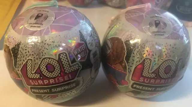 2 X Lol Winter Chill Present Surprise Balls  New