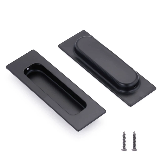2 pack 4.75" Sliding Barn Door Finger Pull Recessed Kitchen Cabinet Handle Flush