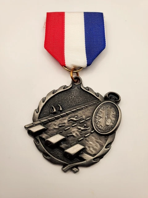 Médaille Sportive Ancienne Natation/plongée, Art Nouveau/Déco, Signée Brunswick