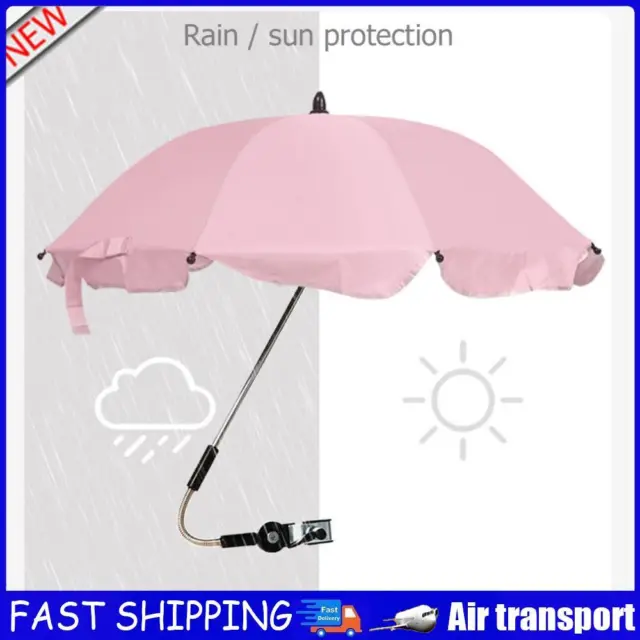 UV Protection Baby Stroller Parasol Adjustable Waterproof Umbrella (Pink) AU