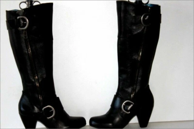 ARTURO CHIANG Bottes Cuir Lisse Noir  T 6 M / 36 TTBE
