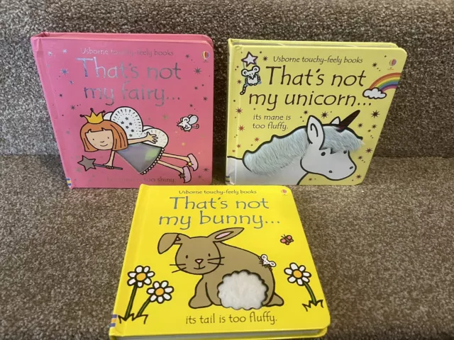 That's Not My Books Sensory Touchy Feely Book Usbourne Books VGC Rabbit Fairy Et