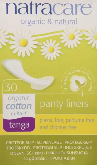 Natracare Natural Organic Cotton Cover Panty liners Tanga 30 pieces