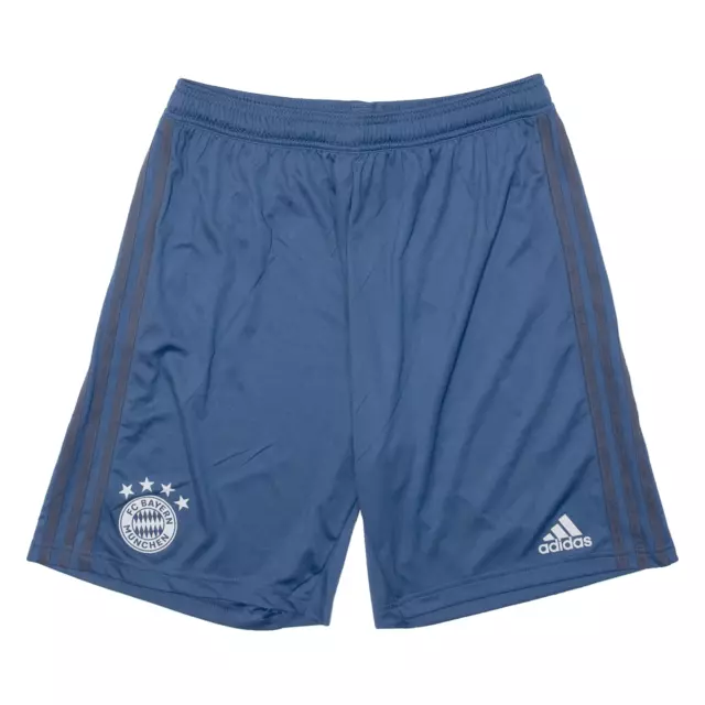 ADIDAS FC Bayern Munchen Mens Sports Shorts Blue Relaxed L W30