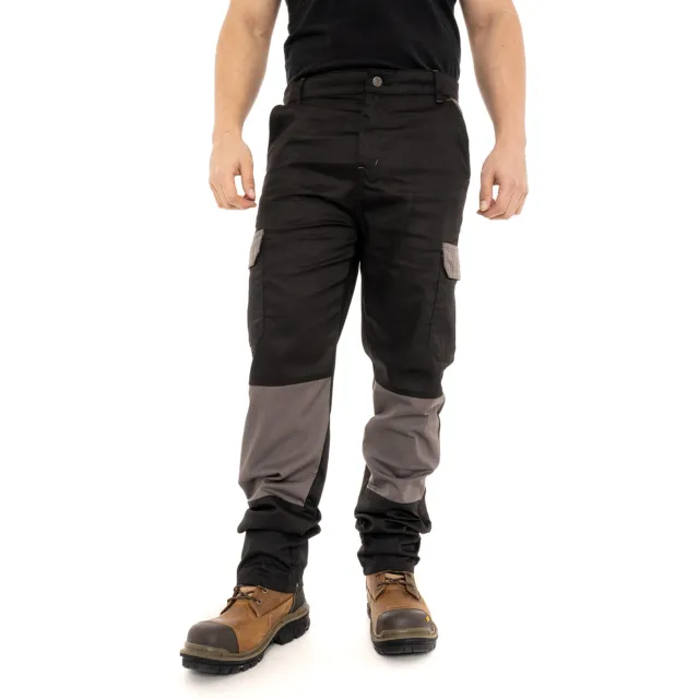Mens Utility Cargo Work Pants Heavy Duty Combat Working Trousers Knee Pad Pocket