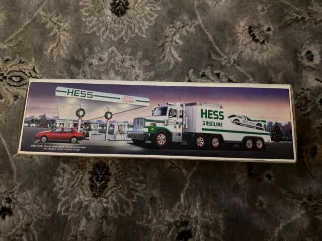 Hess 1988 Toy Truck and Racer Car  in Original Box.