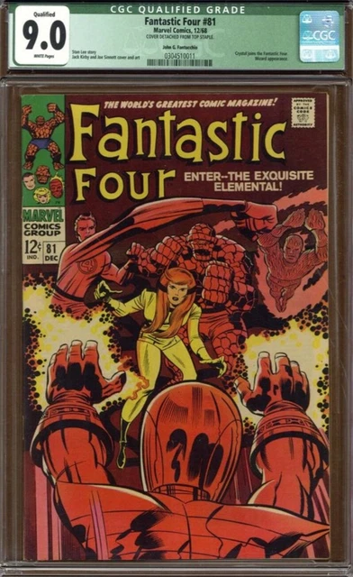Fantastic Four #81 CGC 9.0 Cream to Off-White Pages Crystal Joins FF 1968 VF/NM
