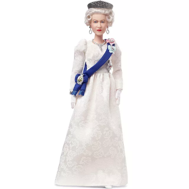 Queen Elizabeth II Barbie Dolls Wear Ivory Collection Toy Figurine Xmas Gifts 2