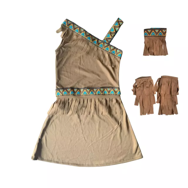 Kinderkostüm Kostüm Prinzessin Pocahontas Kleid, L (120-130cm)