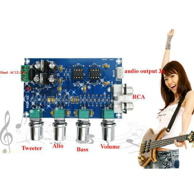 12V 2.0 preamp Stereo HIFI NE5532 Tone Board Preamplifier Dual op amp