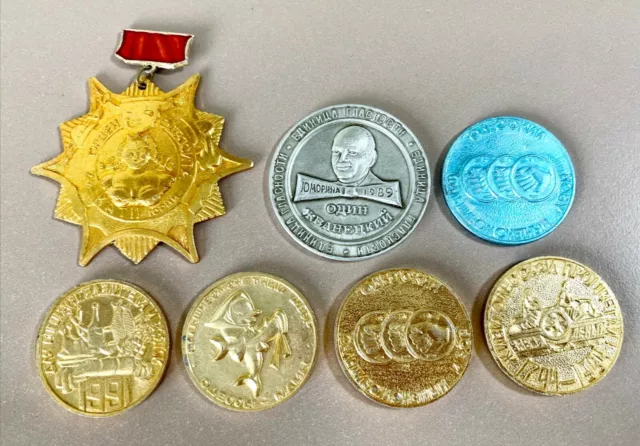7 Humorina Odessa April Fool Funny Money Ruble Novelty Coins & Medal Ukraine
