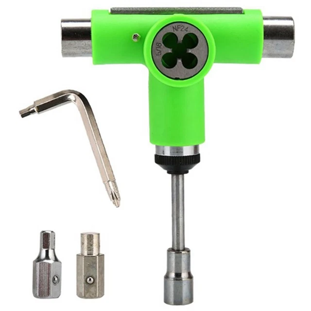 Outil Multi-Fonction Tout En Un Pour Skateboard - T-Tool Portable Bleu Pour Planche à Roulettes