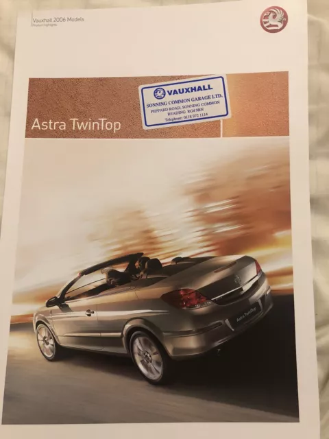 Vauxhall Astra Twintop Brochure, Dated 2006, 6 Pages