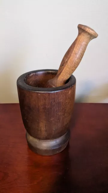 Vintage Wooden Mortar and Pestle ~ For Dried Spices