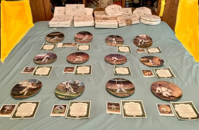 Great Moments In Baseball Plates- Complete Set.bradford Exchange Collector Plate