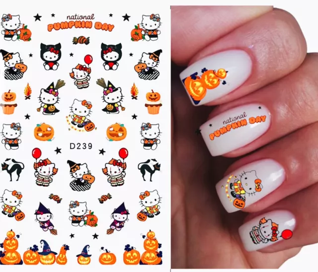 Resin Cartoon Hello Kitty Flatback Nail Art 5Pcs Manicure Decors