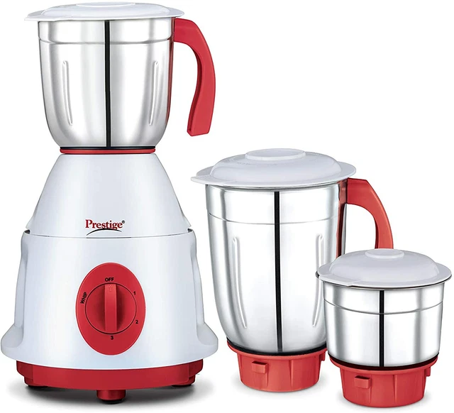 Neuf PRESTIGE PERFECT Mixeur Broyeur 750W 3 Pots (Blanc)