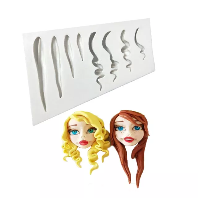 hair shaped silicone fondant cake mold chocolate fudge utensils baking mold EL