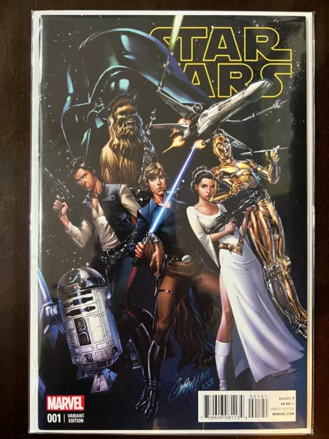 J Scott Campbell 1:50 Star Wars #1 Marvel Comic Variant Cover Art Set NM+ 2