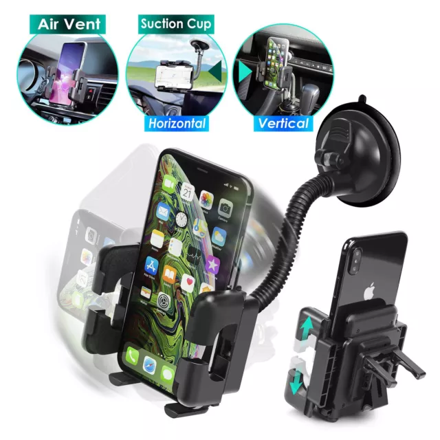 Universal Windshield Air Vent Mount Stand Car Holder Cradle for iPhone