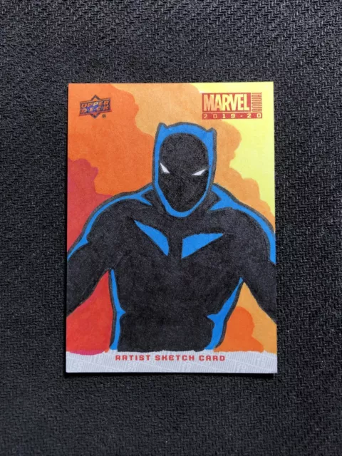 2019-20 MARVEL ANNUAL BLACK PANTHER SKETCH ARTIST ANGELIKA RASMUS AUTO #ed 1/1