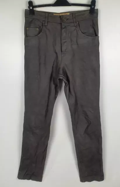 REAL LEATHER TROUSERS Size W30 - L32 Charcoal Men`s Straight Leg Pants